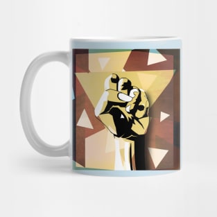 Black Lives Matter - vector shadow triangle fist Mug